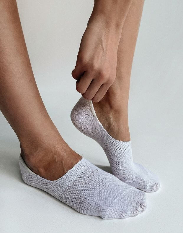 Шкарпетки слідочки, білі - Фото 1